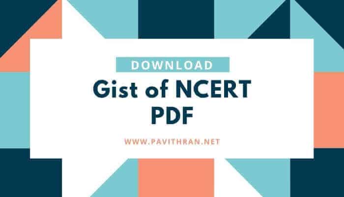 Gist of NCERT PDF