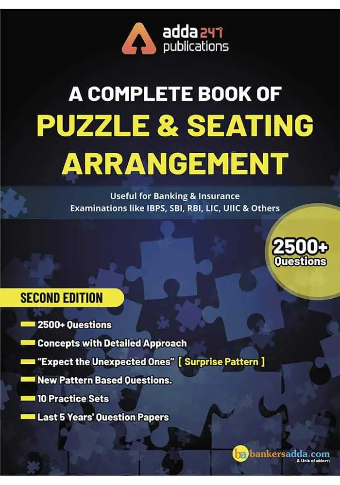 A Complete Book of Puzzles & Seating Arrangement by Adda247 (2nd Edition)