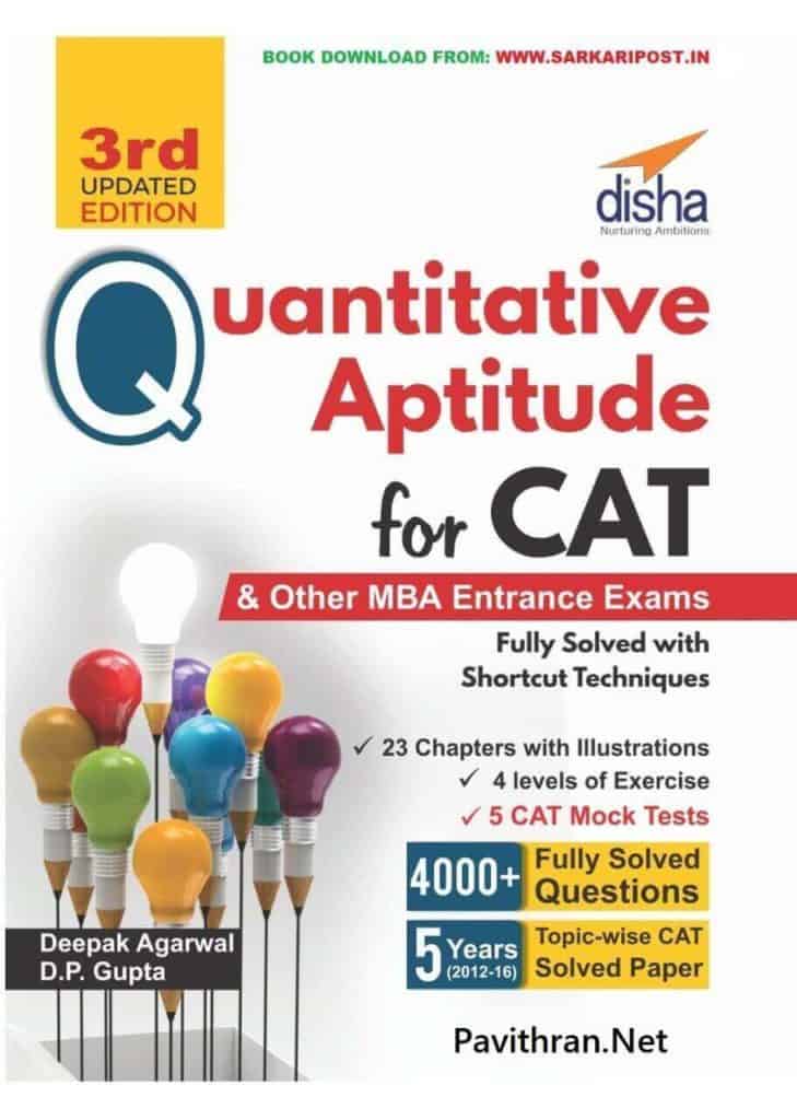 Disha Quantitative Aptitude for CAT