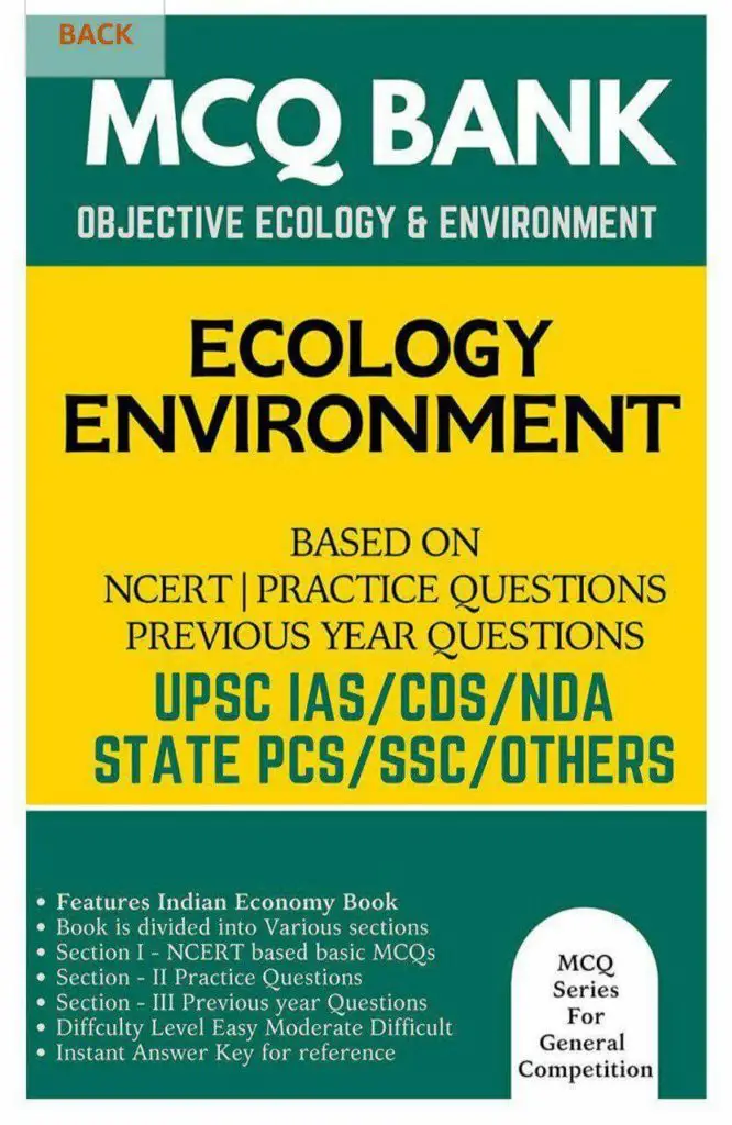 Ecology & Environment MCQ Bank PDF