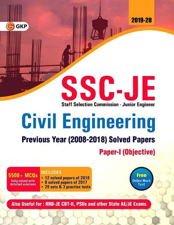 SSC JE Civil Engineering Solved Papers PDF Download