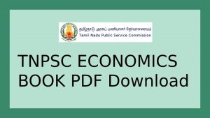 Tamilnadu Economics Textbook in one pdf