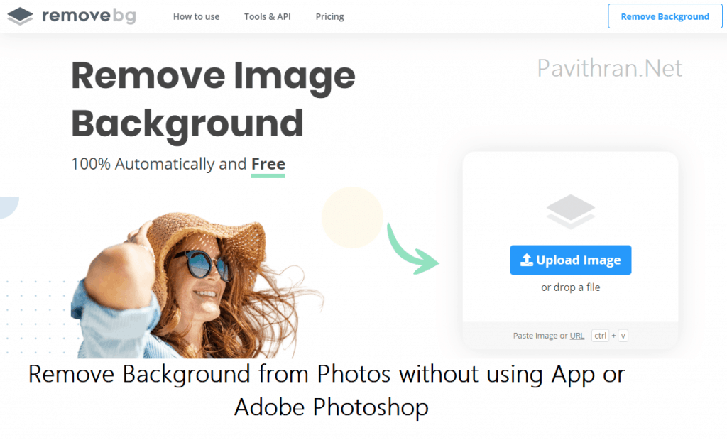 Remove Background from Photos online without Photoshop
