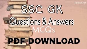 SSC GK Questions & Answers PDF Download