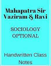 Mahapatra Sir Vajiram & Ravi Sociology Notes in PDF
