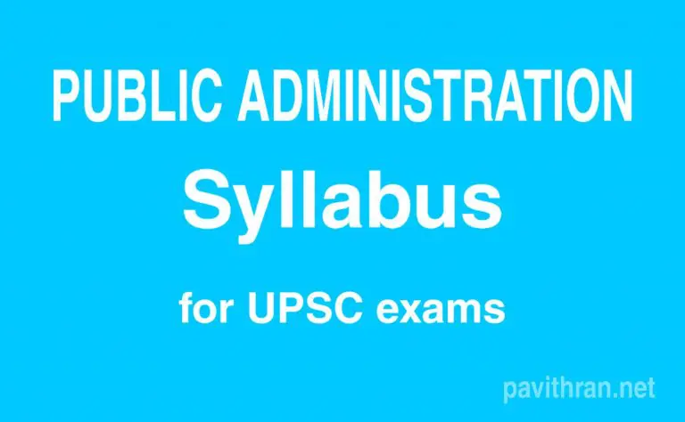 Public Administration Syllabus for UPSC Paper-2