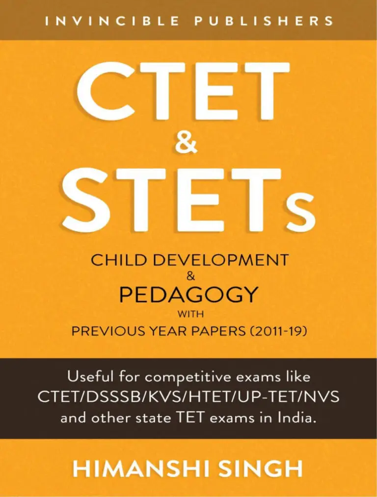 CTET & STETs Child Development and Pedagogy PDF