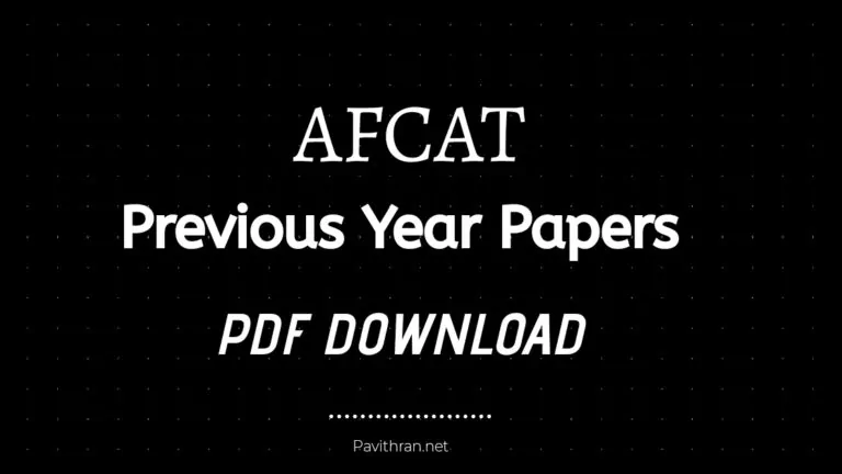 AFCAT Previous Year Papers PDF Download