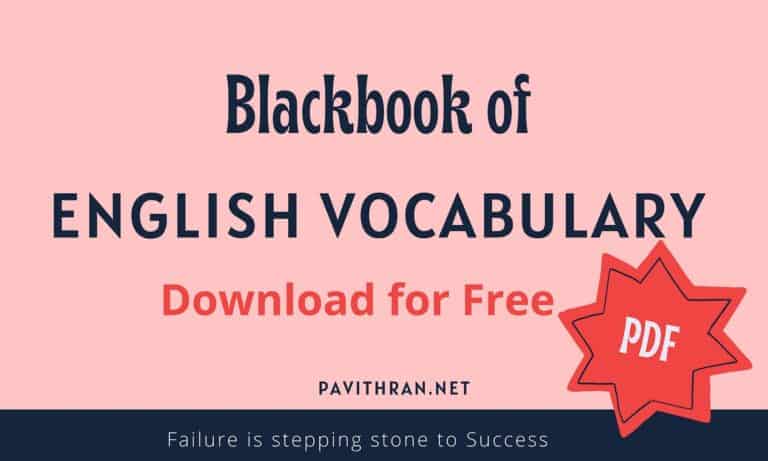 Blackbook of English Vocabulary PDF Download