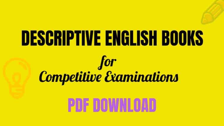 Descriptive English Books for Competitive Examinations PDF