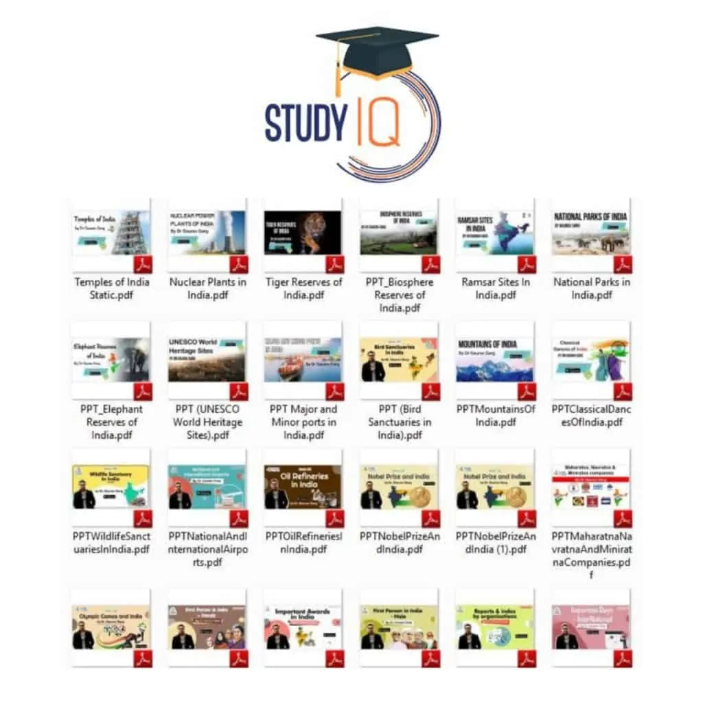 StudyIQ Static GK PPT in PDF for Free