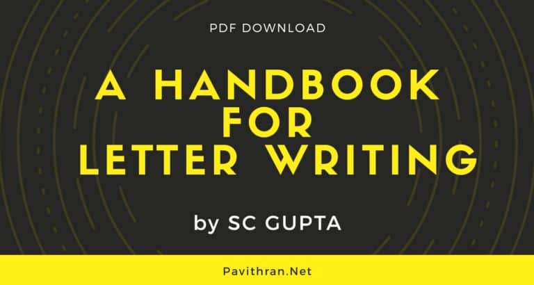 A Handbook for Letter Writing by SC Gupta PDF