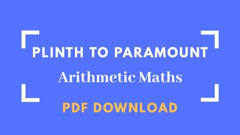 Plinth to Paramount Arithmetic Maths Book PDF Download