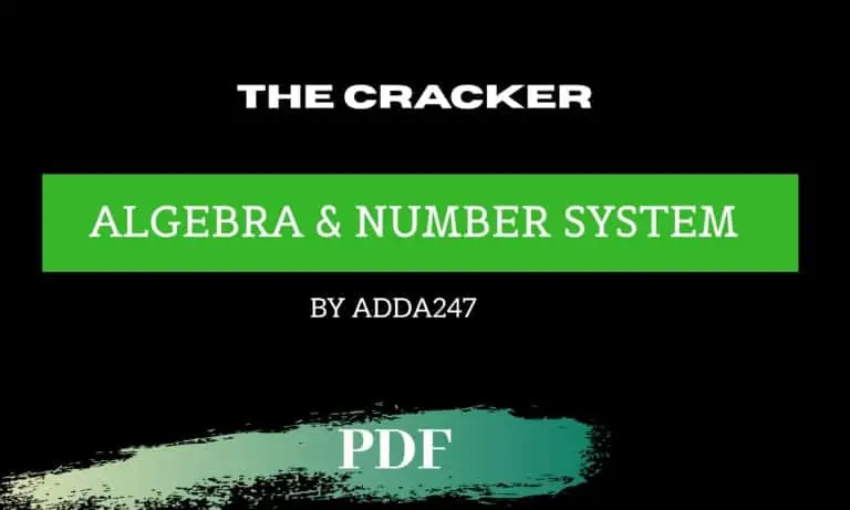 The Cracker Practice Book of Algebra & Number System PDF