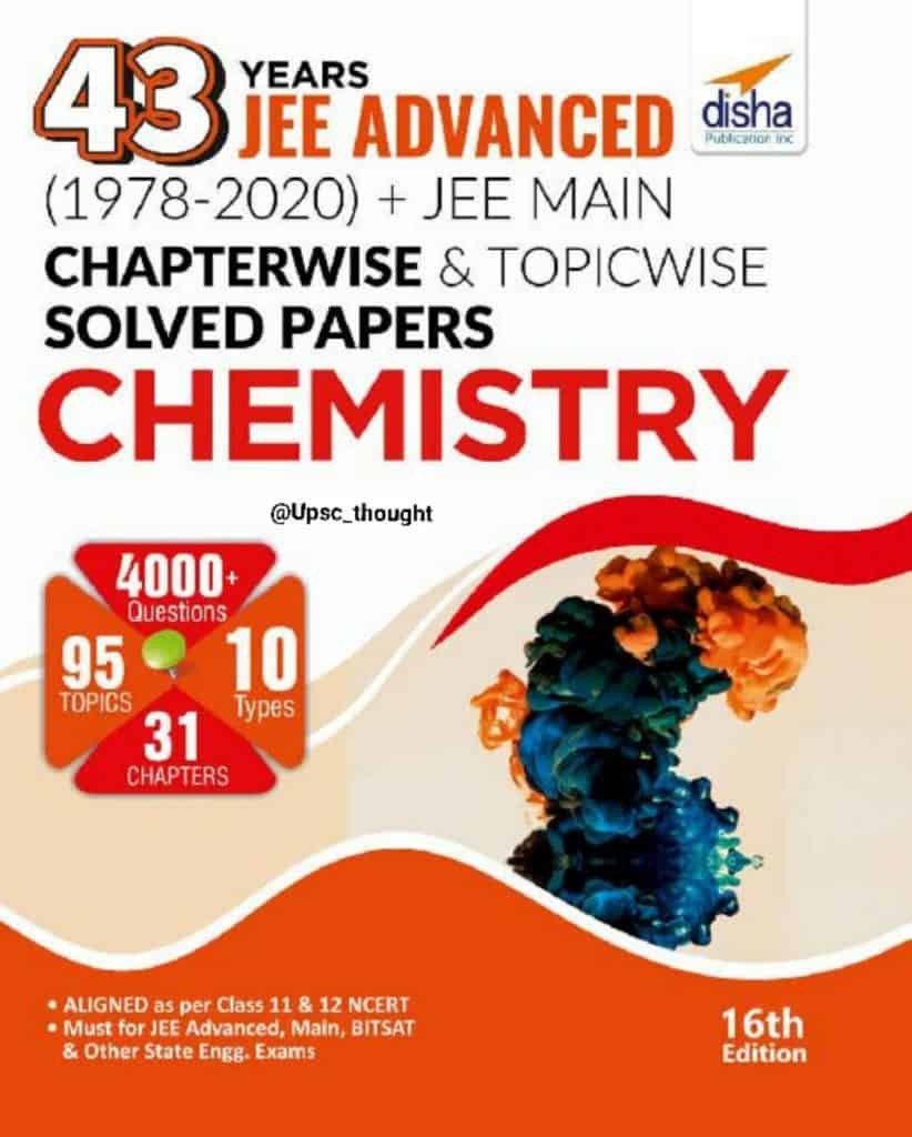 CHEMISTRY - 43 Years JEE Advanced Chapterwise & Topicwise Solved Papers Pdf
