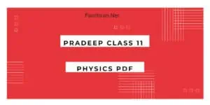 Pradeep Class 11 Physics PDF