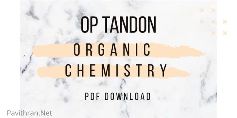 Organic Chemistry by OP Tandon PDF
