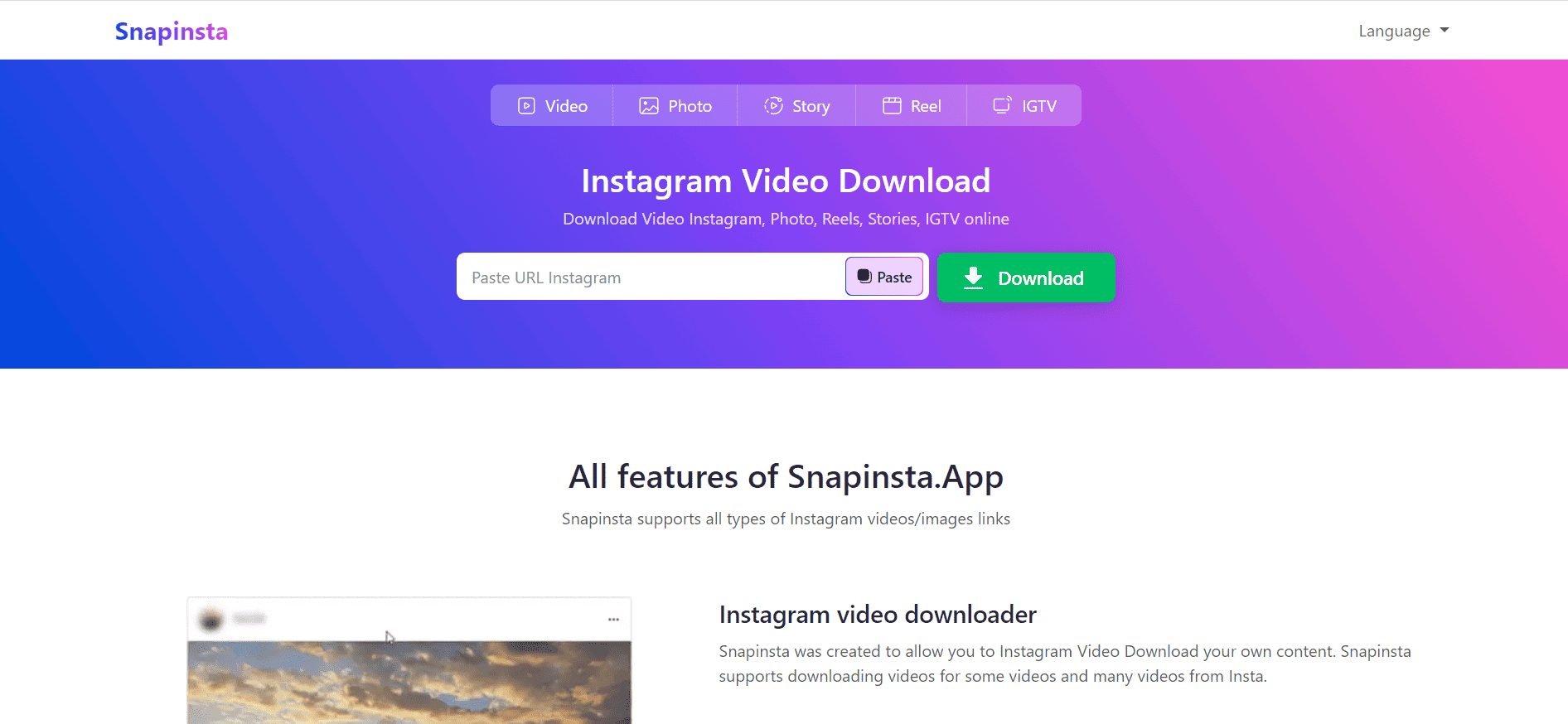 SnapInsta - Instagram Downloader