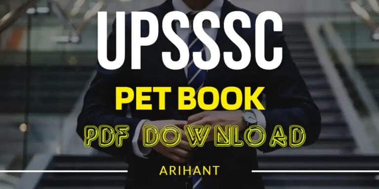 Arihant UPSSSC PET Book PDF