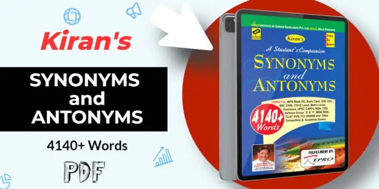 Kiran Synonyms and Antonyms Book PDF