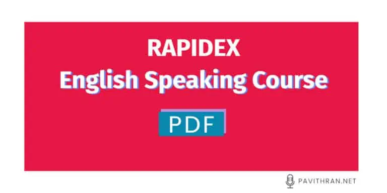 Rapidex English Speaking Course PDF