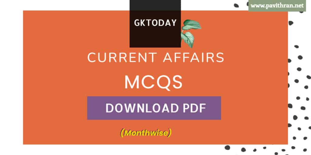 Gktoday Current Affairs MCQs Pdf Download