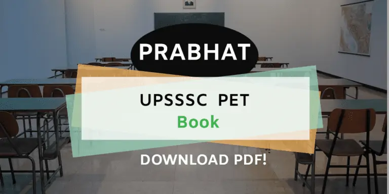 Prabhat UPSSSC PET Book PDF