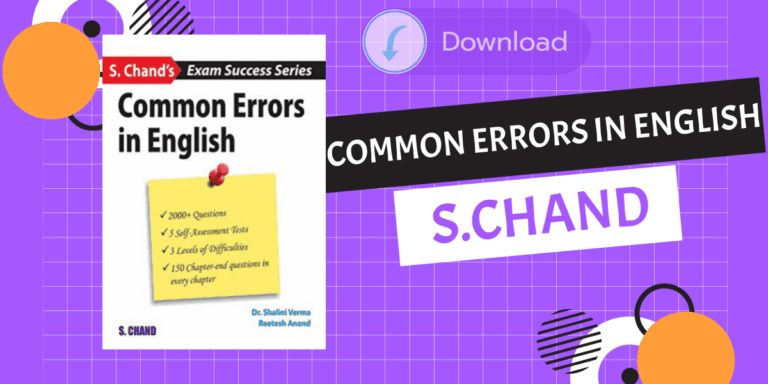 Common Errors in English S Chand PDF