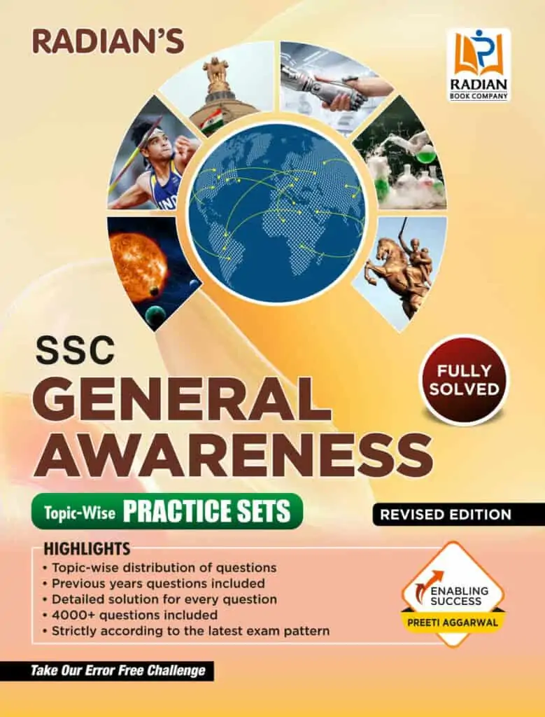 Radian SSC General Awareness PDF Topic-wise Practice Set Book 2022 - Testbook with 4000+ Questions (English Medium)