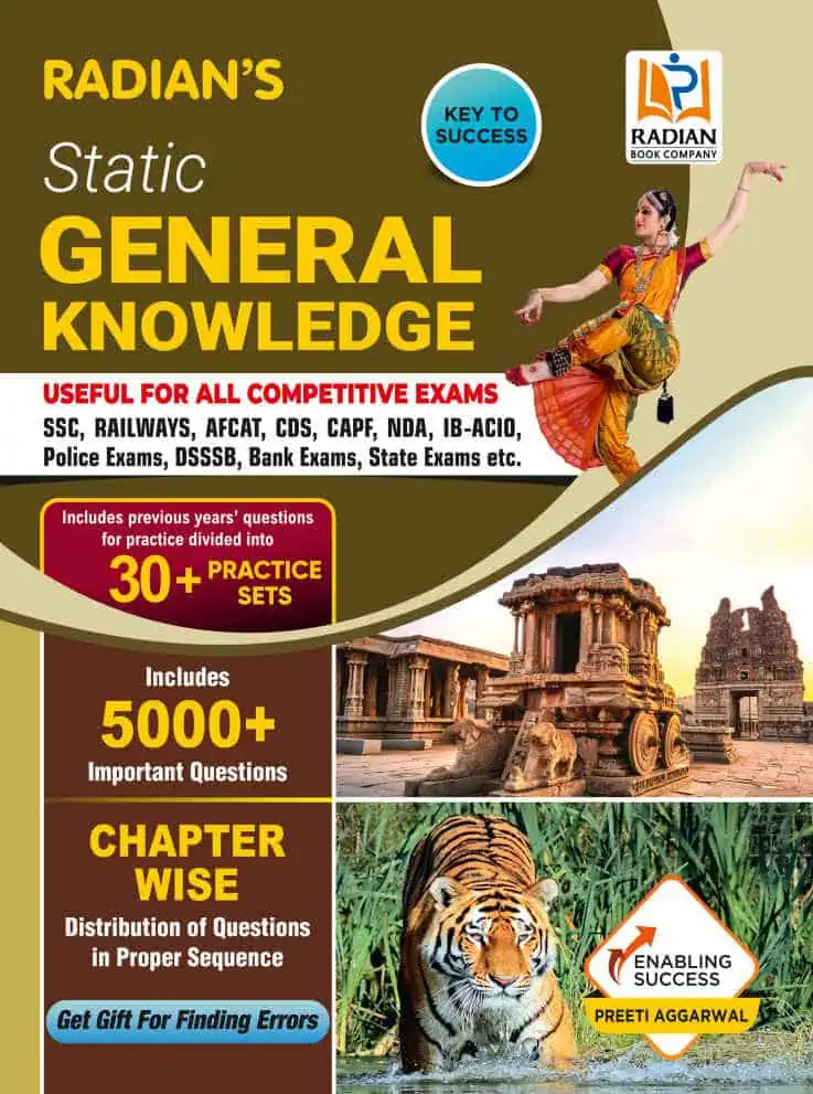Static General Knowledge GK Book 2022-2023 for Competitive Exams in English with 30+ practice sets and chapterwise question bank