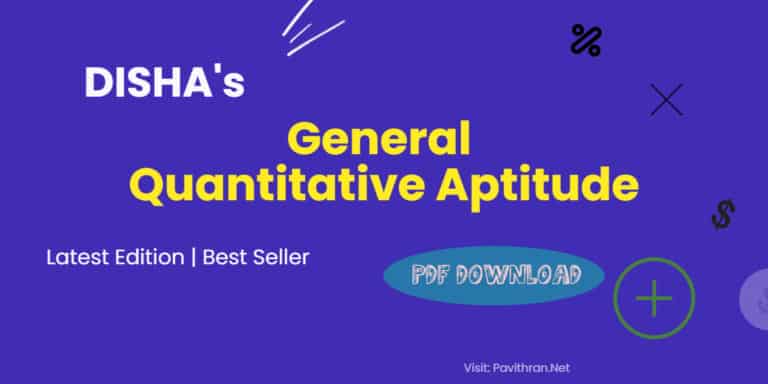Disha General Quantitative Aptitude Latest Edition PDF