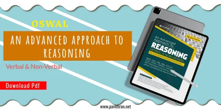 Oswal Advanced Approach to Verbal & Non-Verbal Reasoning Pdf