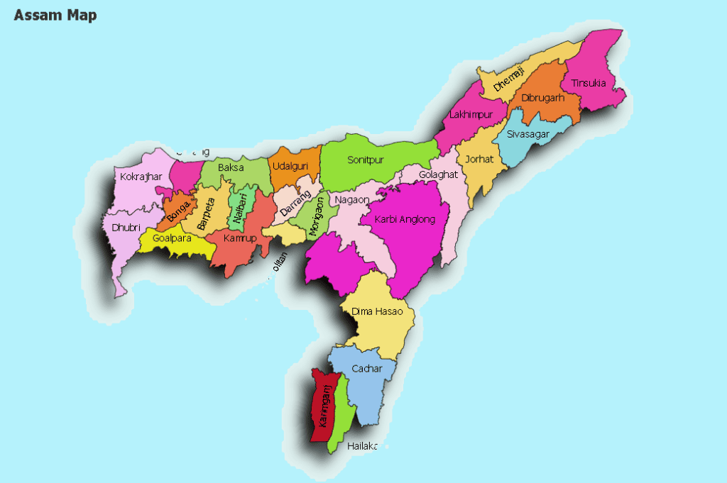 Assam State Map