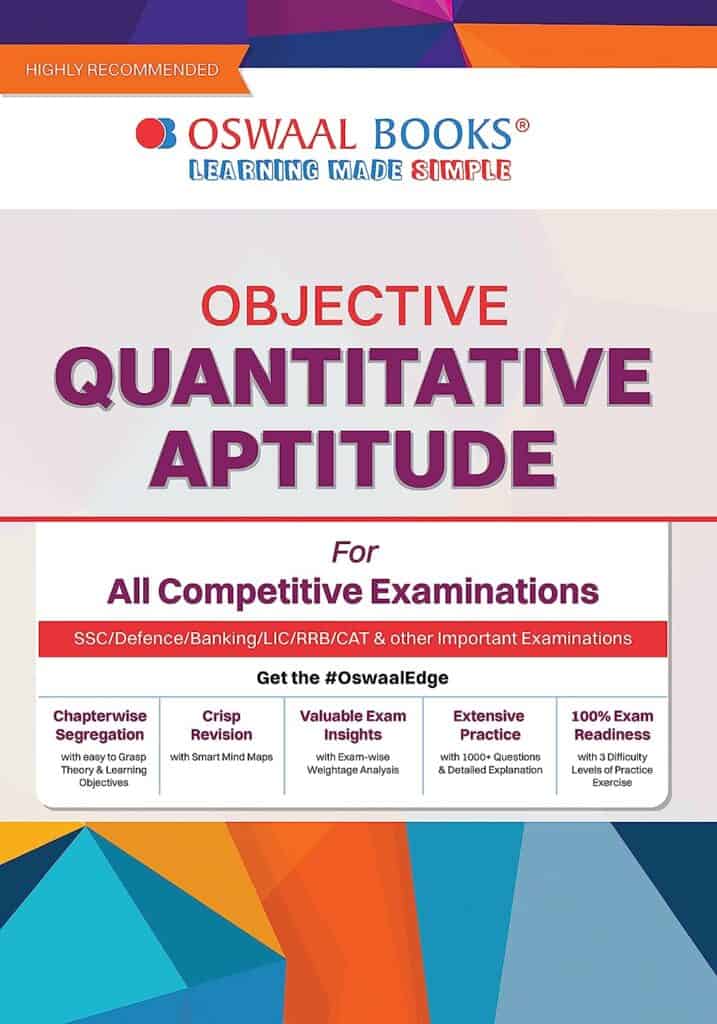 Oswaal Objective Quantitative Aptitude For All Competitive Examinations Chapter-wise & Topic-wise A Complete Book