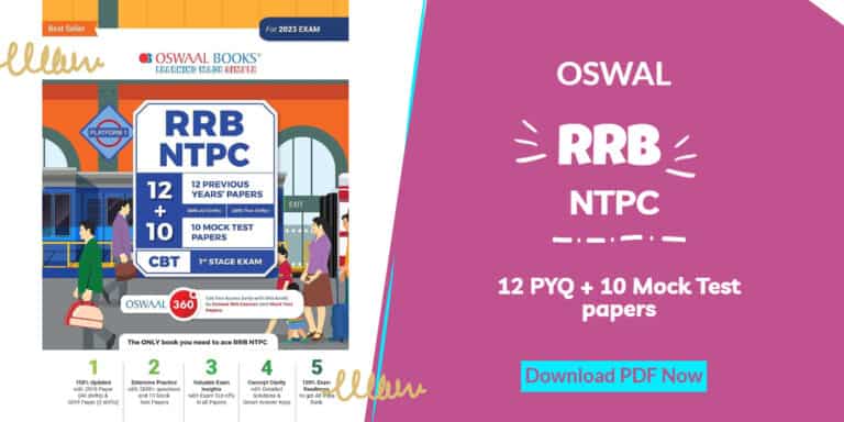 Oswal RRB NTPC Previous Year Solved Papers PDF