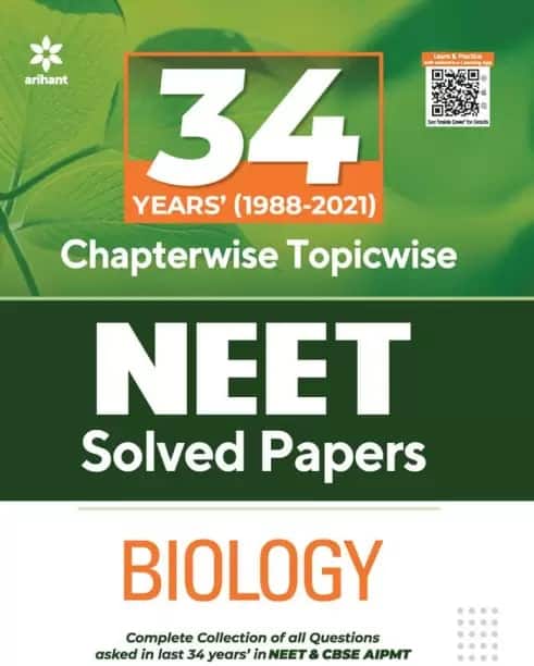 Arihant NEET 34 Years Chapterwise Solved Papers Biology 2022