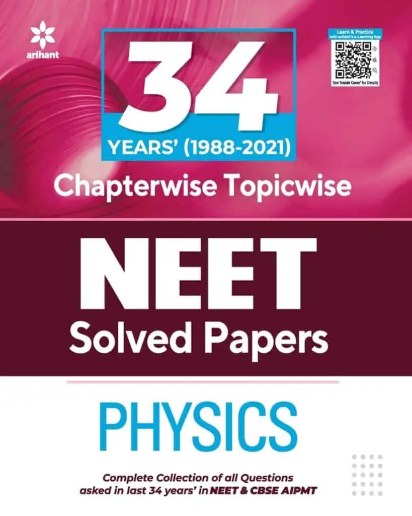 Arihant NEET 34 Years Chapterwise Solved Papers Physics 2022