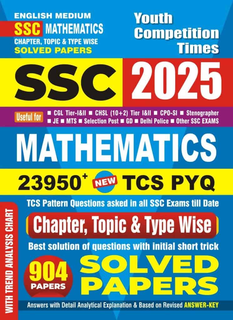 YCT SSC Maths 2025 Solved Papers 23950+ TCS PYQ [English Medium]