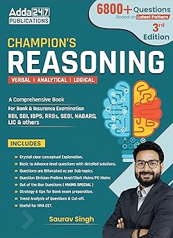 Champion Reasoning 3.0 By Saurav Singh