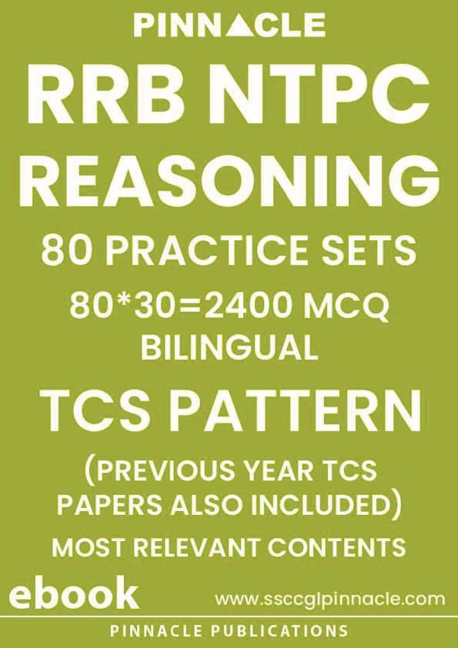 Pinnacle RRB NTPC Reasoning - 80 Practice Sets TCS Pattern [Bilingual]