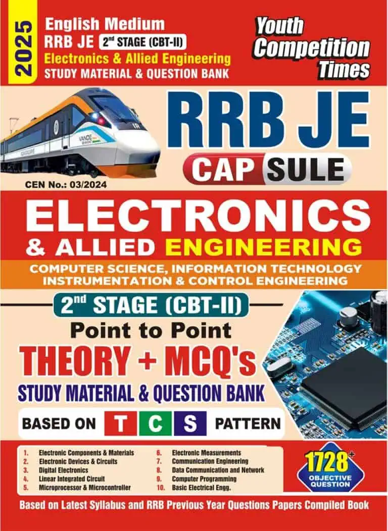 YCT 2025 RRB JE Electronics & Allied Engineering Capsule (Theory + MCQs) - [English Medium]