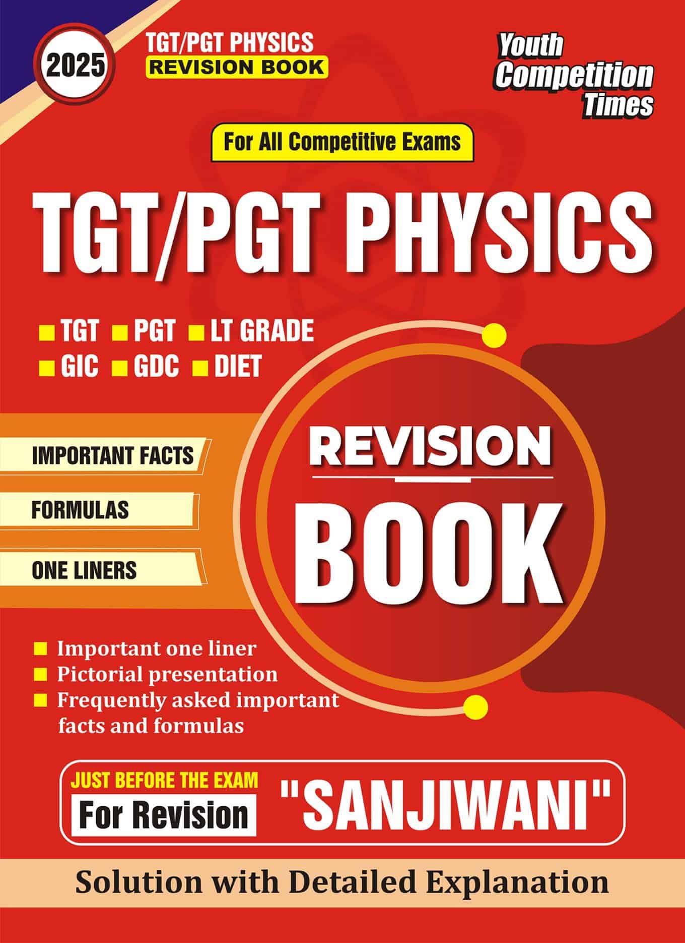 YCT 2025 TGT-PGT Physics Revision Book [English Medium]