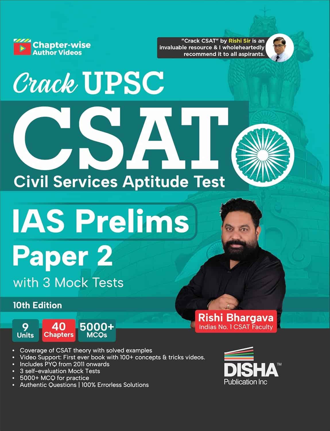 Crack UPSC CSAT Aptitude Test IAS Prelims Paper 2 by Disha [10th Edition - 2024]
