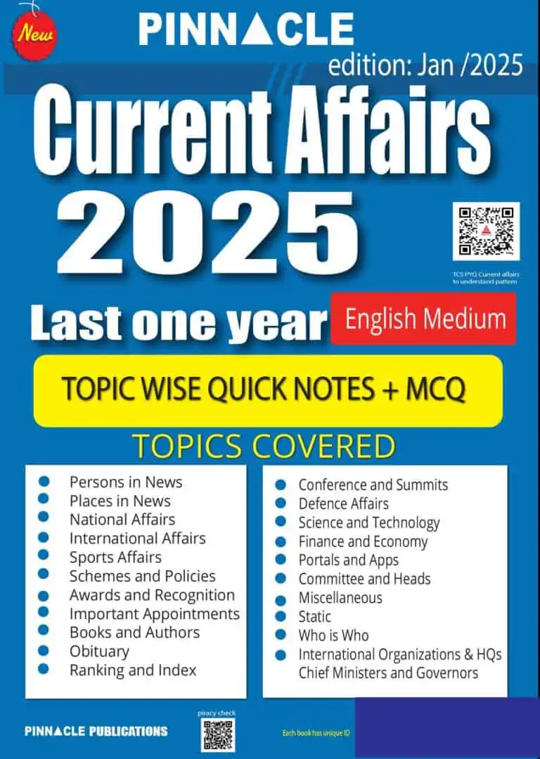 Pinnacle Current Affairs 2025 [English Medium]
