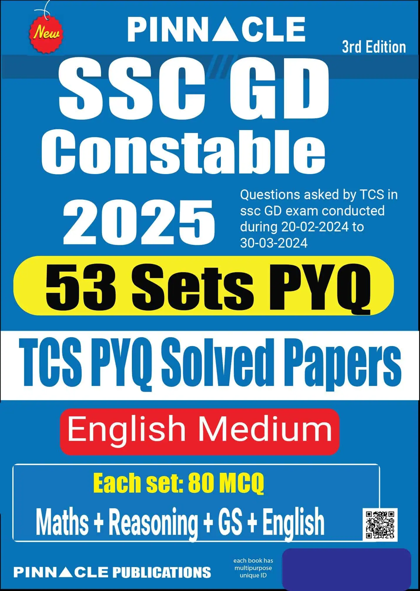 Pinnacle SSC GD Constable 53 Sets PYQ [3rd Edition - 2025] - English Medium