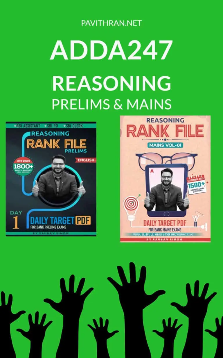 Reasoning Rank File Prelims & Mains - Adda247 [English Medium]