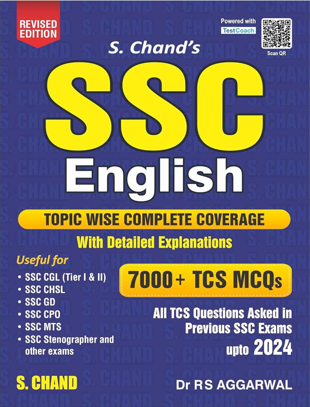 SSC English 7000+ TCS MCQs - Dr. R.S. Aggarwal by S. Chand Publishing [2024-25 Edition]