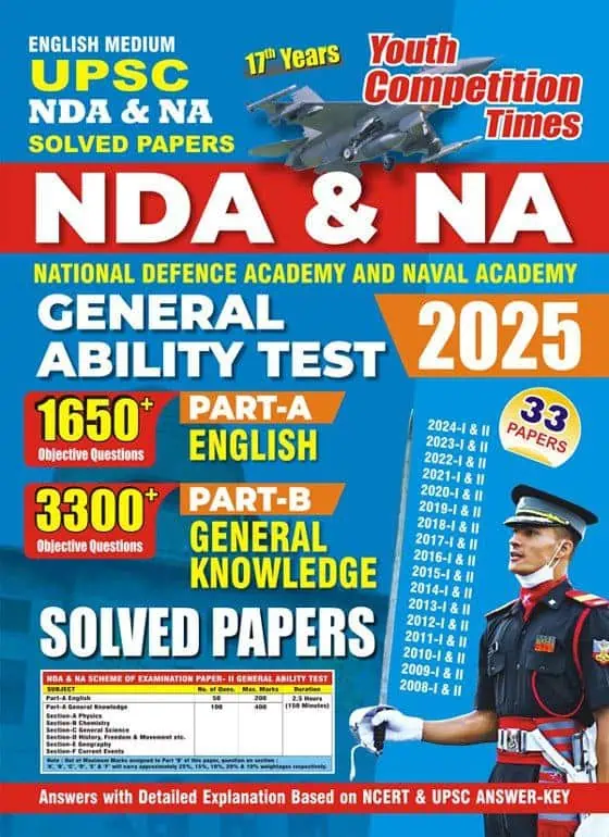 YCT 2025 NDA & NA General Ability Test Solved Papers [English Medium]