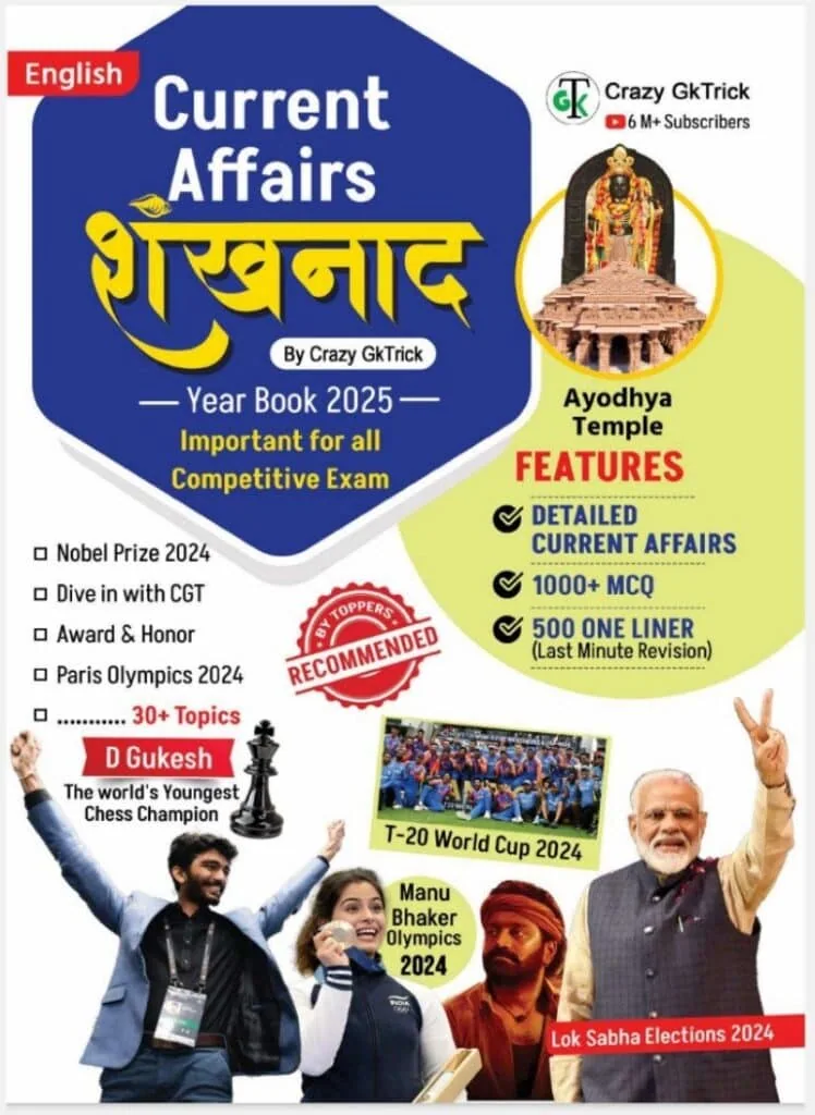 Shankhnaad Current Affairs Yearbook 2025 - Crazy GkTrick