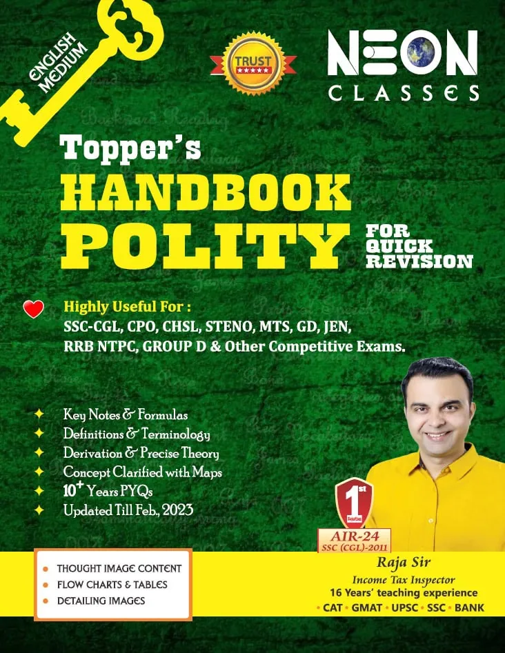 Toppers Handbook Polity 10 Years PYQs - Neon Classes [English Medium]